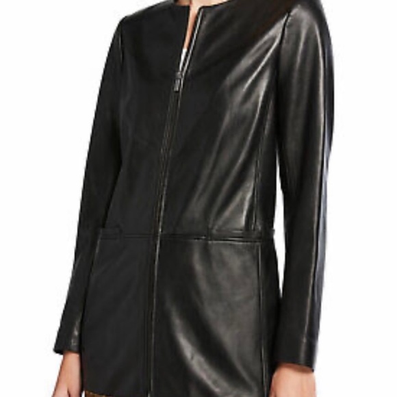 Neiman Marcus Exclusive Black Leather Jacket - Picture 5 of 7